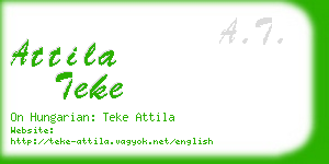 attila teke business card